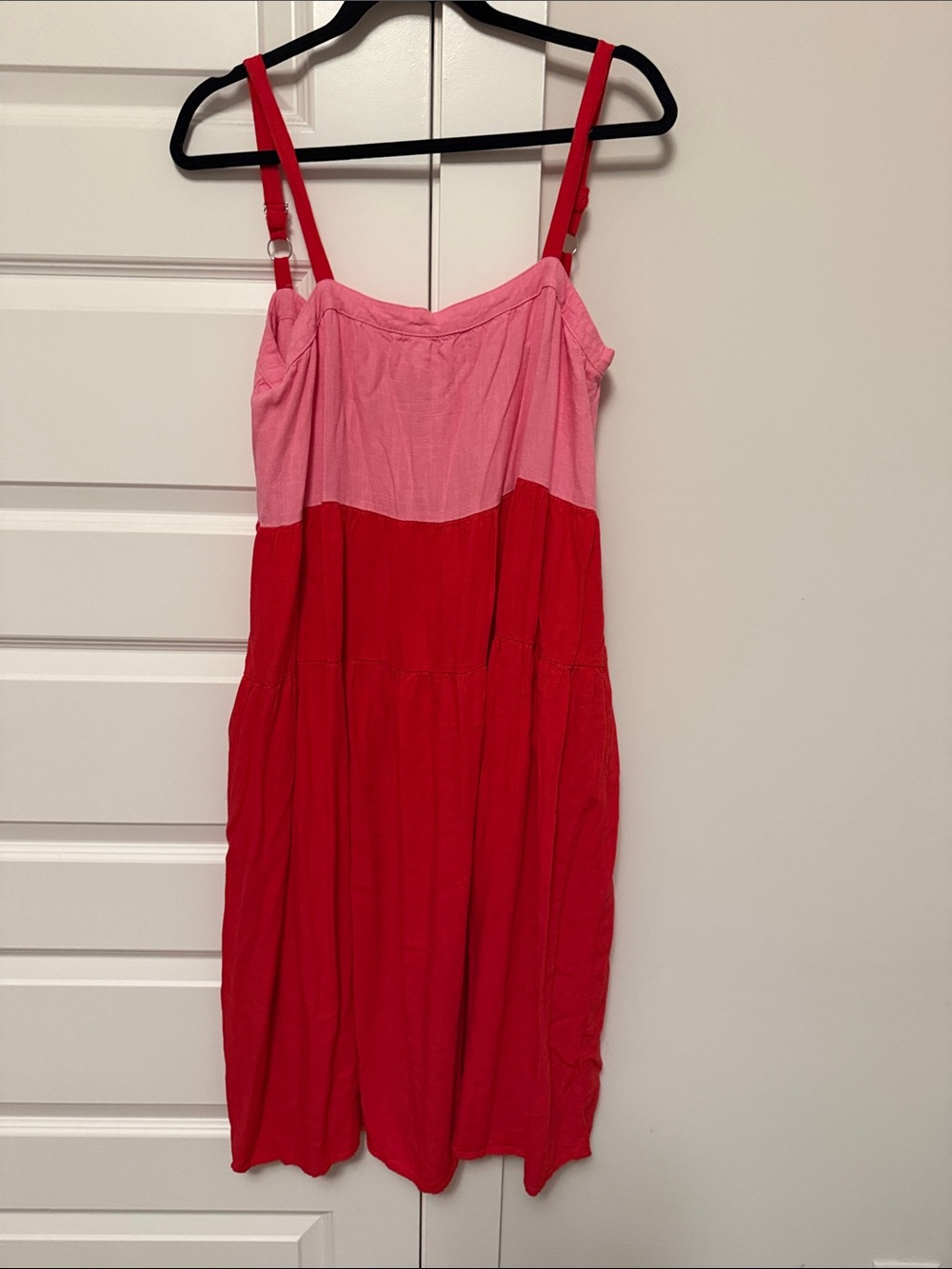 Petal & Pup Two-Tone Pink and Red Sundress